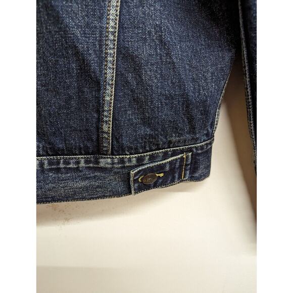 Gilded Age Mens Japanese Selvedge Denim Jacket Destroyed Optic Blue Size Small - Picture 7 of 12